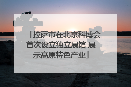 拉萨市在北京科博会首次设立独立展馆 展示高原特色产业