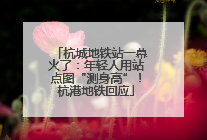杭城地铁站一幕火了：年轻人用站点图“测身高”！杭港地铁回应