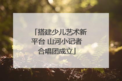 搭建少儿艺术新平台 山河小记者合唱团成立