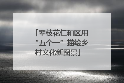 攀枝花仁和区用“五个一”描绘乡村文化新图景