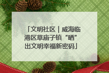 文明社区｜威海临港区草庙子镇“晒”出文明幸福新密码