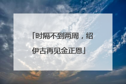 时隔不到两周，绍伊古再见金正恩