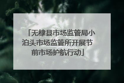 无棣县市场监管局小泊头市场监管所开展节前市场护航行动