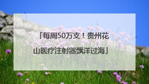 每周50万支！贵州花山医疗注射器飘洋过海