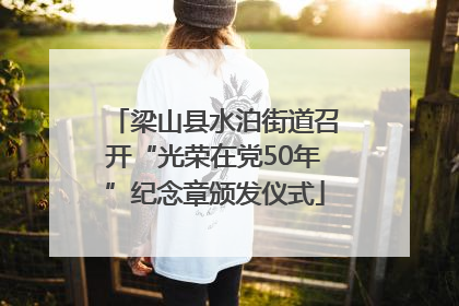 梁山县水泊街道召开“光荣在党50年”纪念章颁发仪式