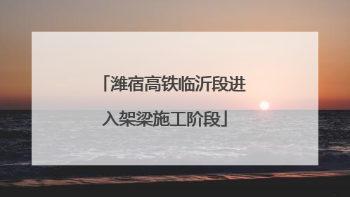 潍宿高铁临沂段进入架梁施工阶段
