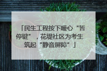 民生工程按下暖心“暂停键”，花堤社区为考生筑起“静音屏障”