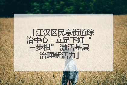 江汉区民意街道综治中心：立足下好“三步棋” 激活基层治理新活力
