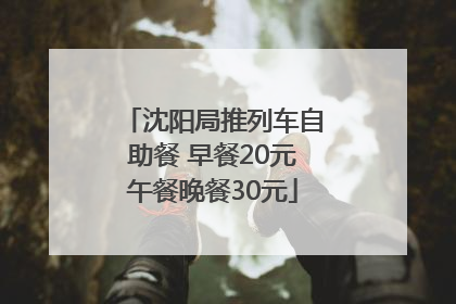 沈阳局推列车自助餐 早餐20元午餐晚餐30元