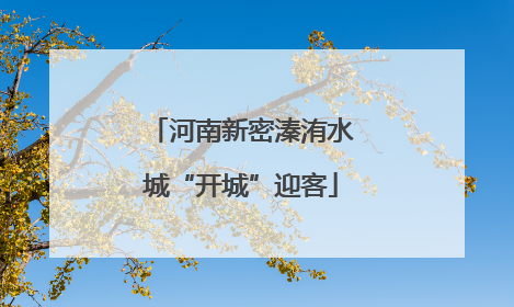 河南新密溱洧水城“开城”迎客