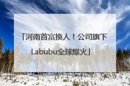 河南首富换人！公司旗下Labubu全球爆火