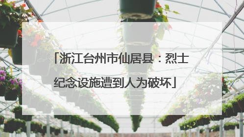 浙江台州市仙居县：烈士纪念设施遭到人为破坏