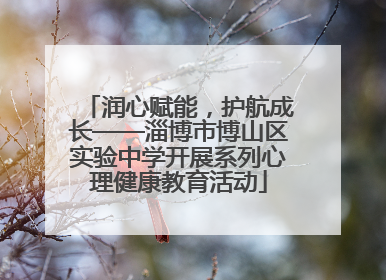 润心赋能，护航成长——淄博市博山区实验中学开展系列心理健康教育活动