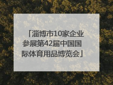 淄博市10家企业参展第42届中国国际体育用品博览会