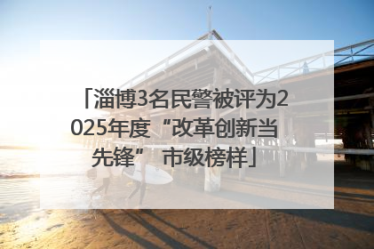 淄博3名民警被评为2025年度“改革创新当先锋” 市级榜样