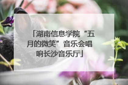 湖南信息学院“五月的微笑”音乐会唱响长沙音乐厅
