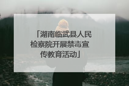 湖南临武县人民检察院开展禁毒宣传教育活动