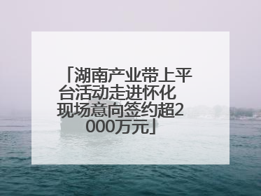 湖南产业带上平台活动走进怀化 现场意向签约超2000万元