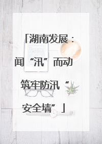 湖南发展：闻“汛”而动 筑牢防汛“安全墙”
