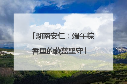 湖南安仁：端午粽香里的藏蓝坚守