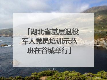 湖北省基层退役军人党员培训示范班在谷城举行