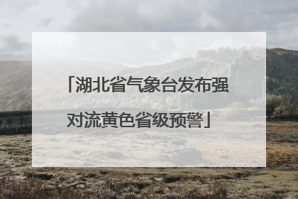 湖北省气象台发布强对流黄色省级预警