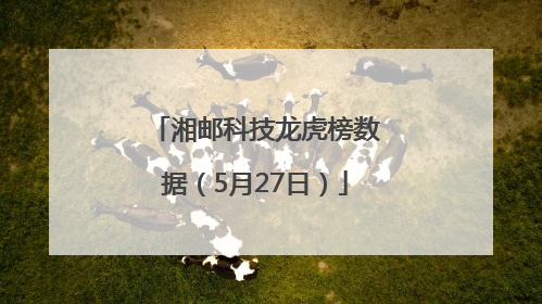 湘邮科技龙虎榜数据（5月27日）