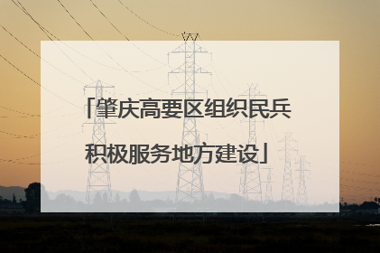 肇庆高要区组织民兵积极服务地方建设