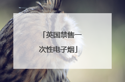 英国禁售一次性电子烟