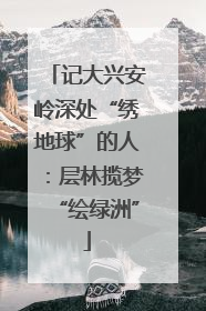 记大兴安岭深处“绣地球”的人：层林揽梦“绘绿洲”