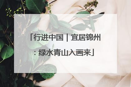 行进中国｜宜居锦州：绿水青山入画来