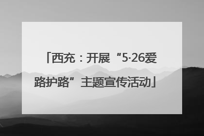 西充：开展“5·26爱路护路”主题宣传活动