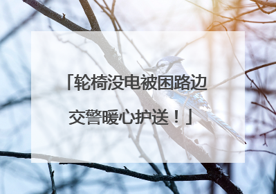 轮椅没电被困路边 交警暖心护送！