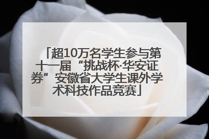 超10万名学生参与第十一届“挑战杯·华安证券”安徽省大学生课外学术科技作品竞赛