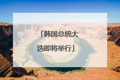 韩国总统大选即将举行