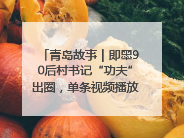 青岛故事｜即墨90后村书记“功夫”出圈，单条视频播放量过600万