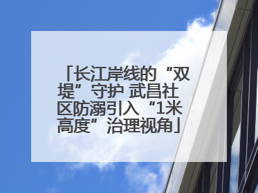 长江岸线的“双堤”守护 武昌社区防溺引入“1米高度”治理视角