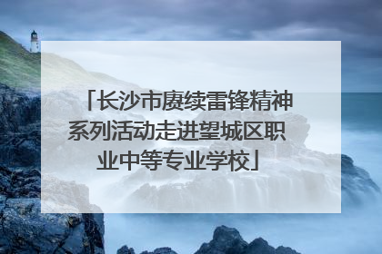 长沙市赓续雷锋精神系列活动走进望城区职业中等专业学校