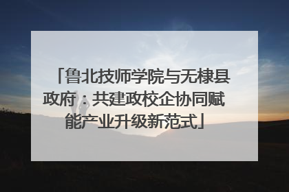 鲁北技师学院与无棣县政府：共建政校企协同赋能产业升级新范式