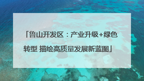 鲁山开发区：产业升级+绿色转型 描绘高质量发展新蓝图
