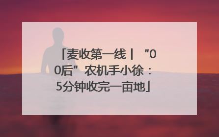 麦收第一线丨“00后”农机手小徐：5分钟收完一亩地