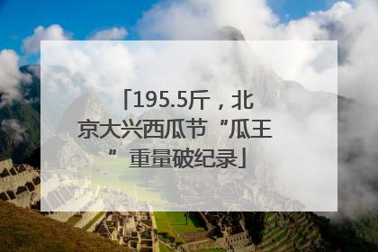 195.5斤，北京大兴西瓜节“瓜王”重量破纪录