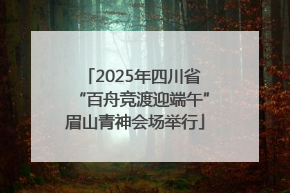 2025年四川省“百舟竞渡迎端午”眉山青神会场举行