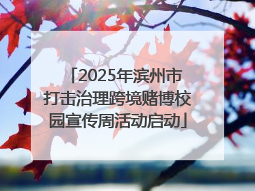 2025年滨州市打击治理跨境赌博校园宣传周活动启动