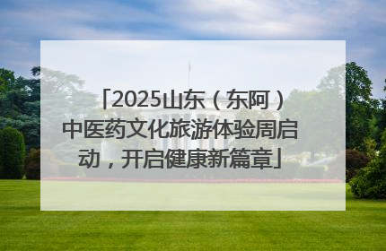 2025山东（东阿）中医药文化旅游体验周启动，开启健康新篇章