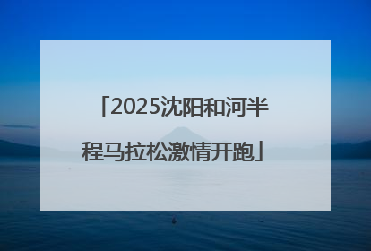 2025沈阳和河半程马拉松激情开跑