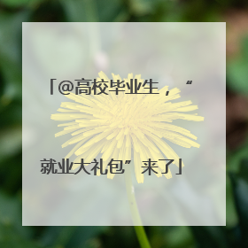 @高校毕业生，“就业大礼包”来了