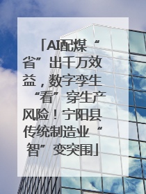 AI配煤“省”出千万效益，数字孪生“看”穿生产风险！宁阳县传统制造业“智”变突围