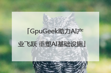 GpuGeek助力AI产业飞跃 重塑AI基础设施