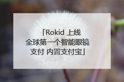 Rokid 上线全球第一个智能眼镜支付 内置支付宝